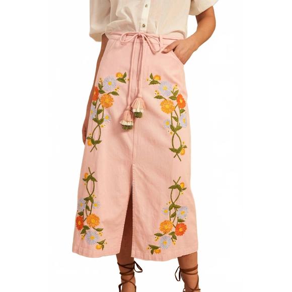 NEW HANNAH ARTWEAR paula skirt in camelia rosa - Picture 1 of 6